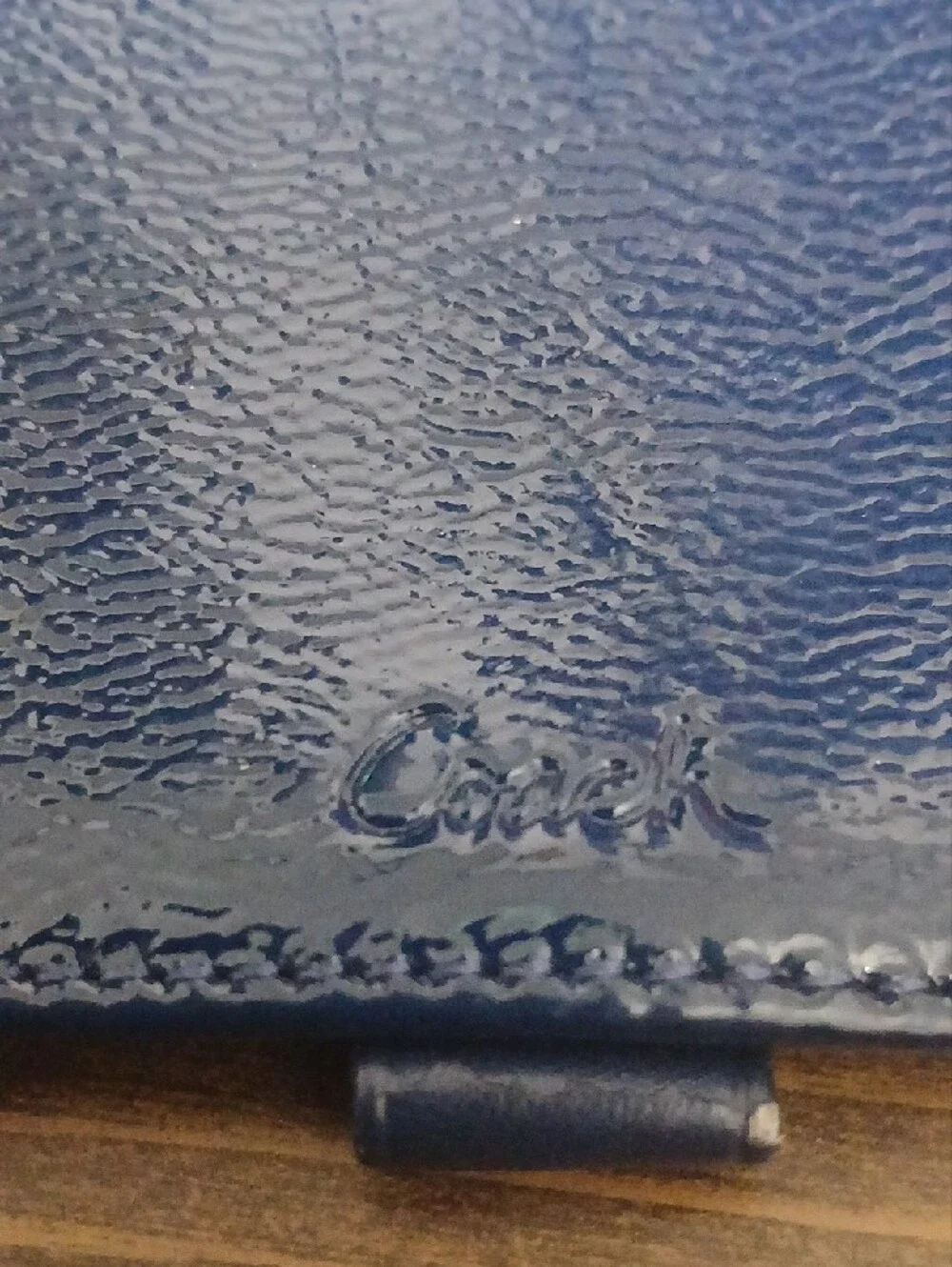 Coach Classic Blue Checkbook Holder Or Wallet